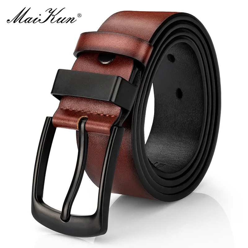Schwarzer Vintage-Ledergürtel für Herren 3