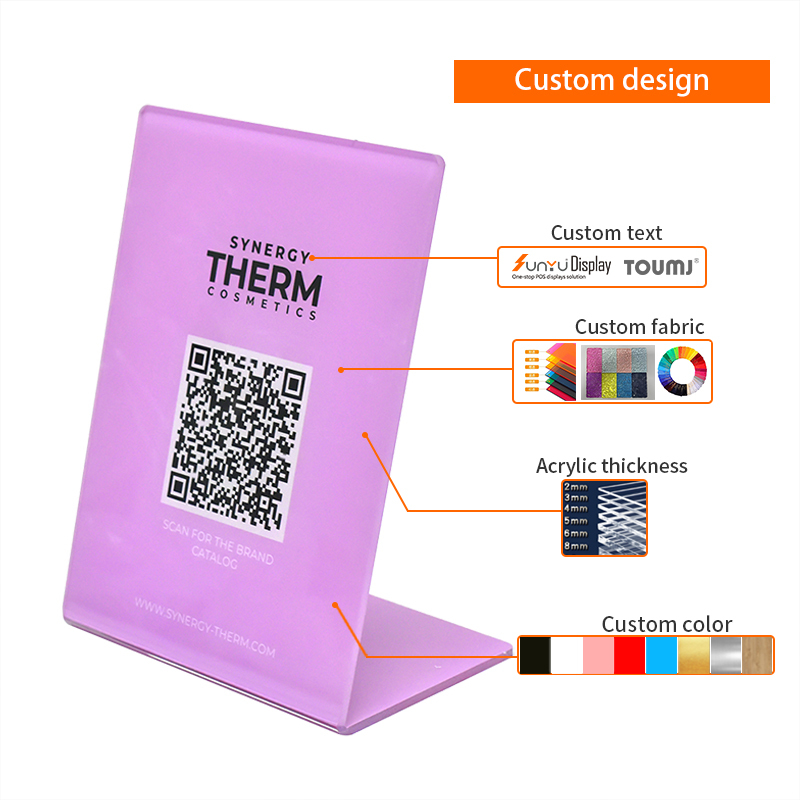 L-förmiger Acryl-QR-Code-Ständer A4 A6 3