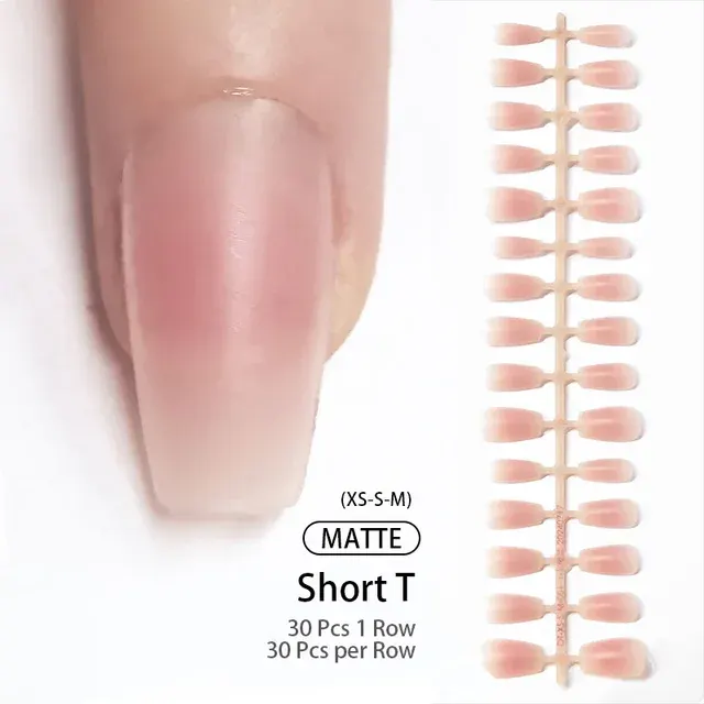 Matte Nude Press-On-Nägel zum Aufkleben 2