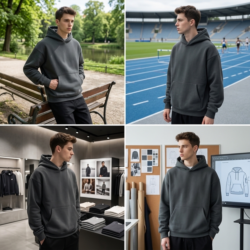 Winter Oversize Baumwoll-Pullover Hoodie 3