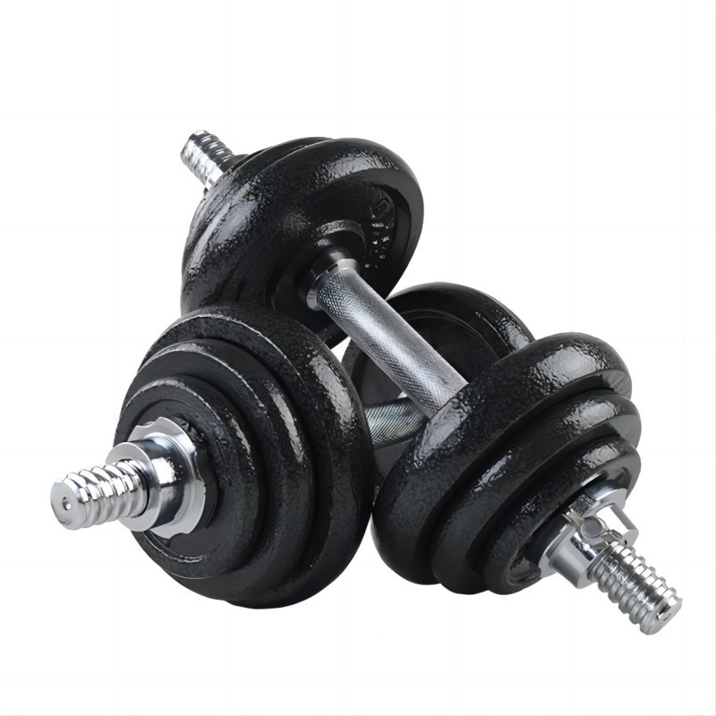 Verstellbare Gusseisen Kurzhantel 10 kg Schwarz 3