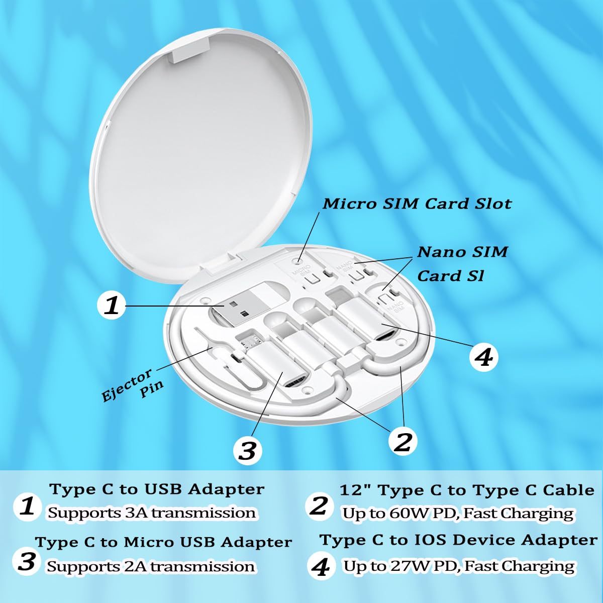 5-in-1-Ladekabel-Set mit Aufbewahrungsbox 4