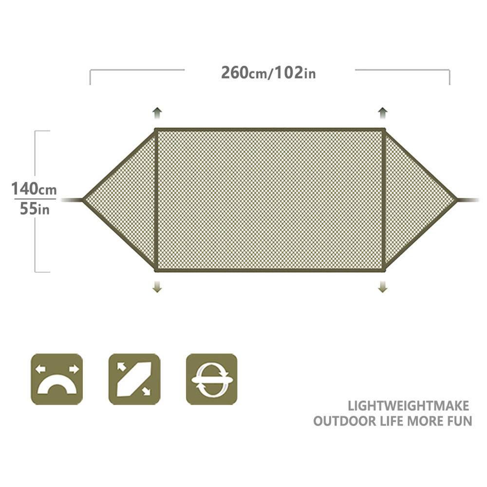 Leichte Outdoor-Hängematte aus Nylon mit Moskitonetz 4