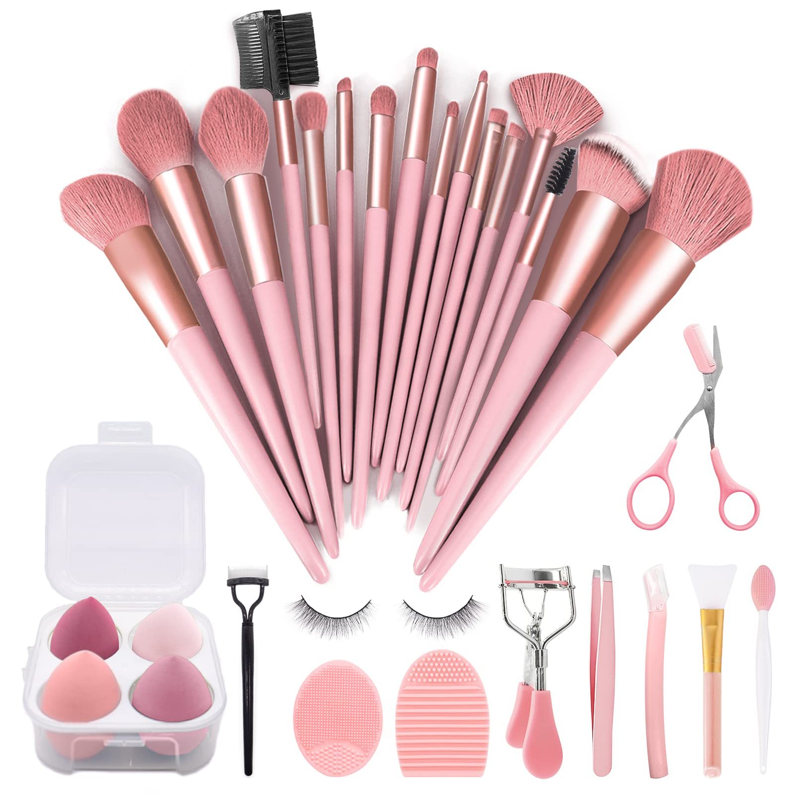30-teiliges Make-up-Pinselset mit Foundation-Pinsel