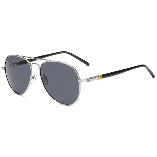 Polarisierte Unisex-Pilotensonnenbrille UV400 Schwarz 3