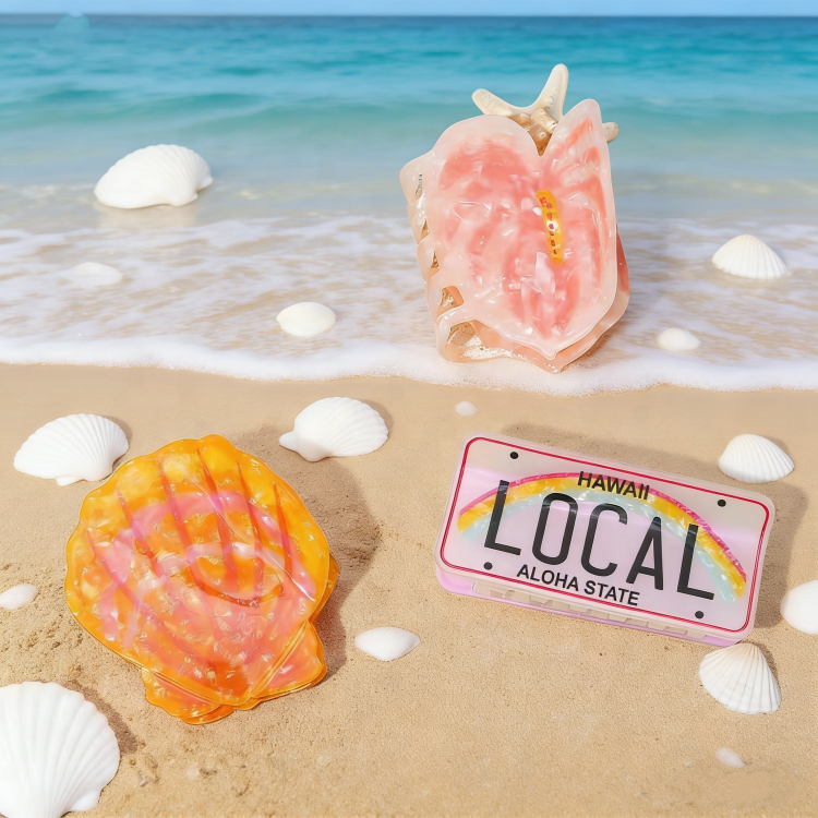 Hawaii Haarklammer mit Blumen-Motiv