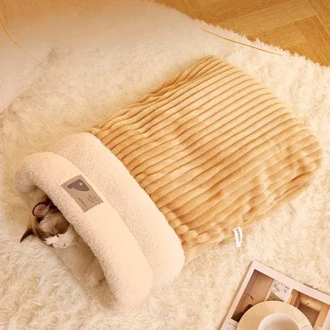 Plüsch-Katzenschlafsack