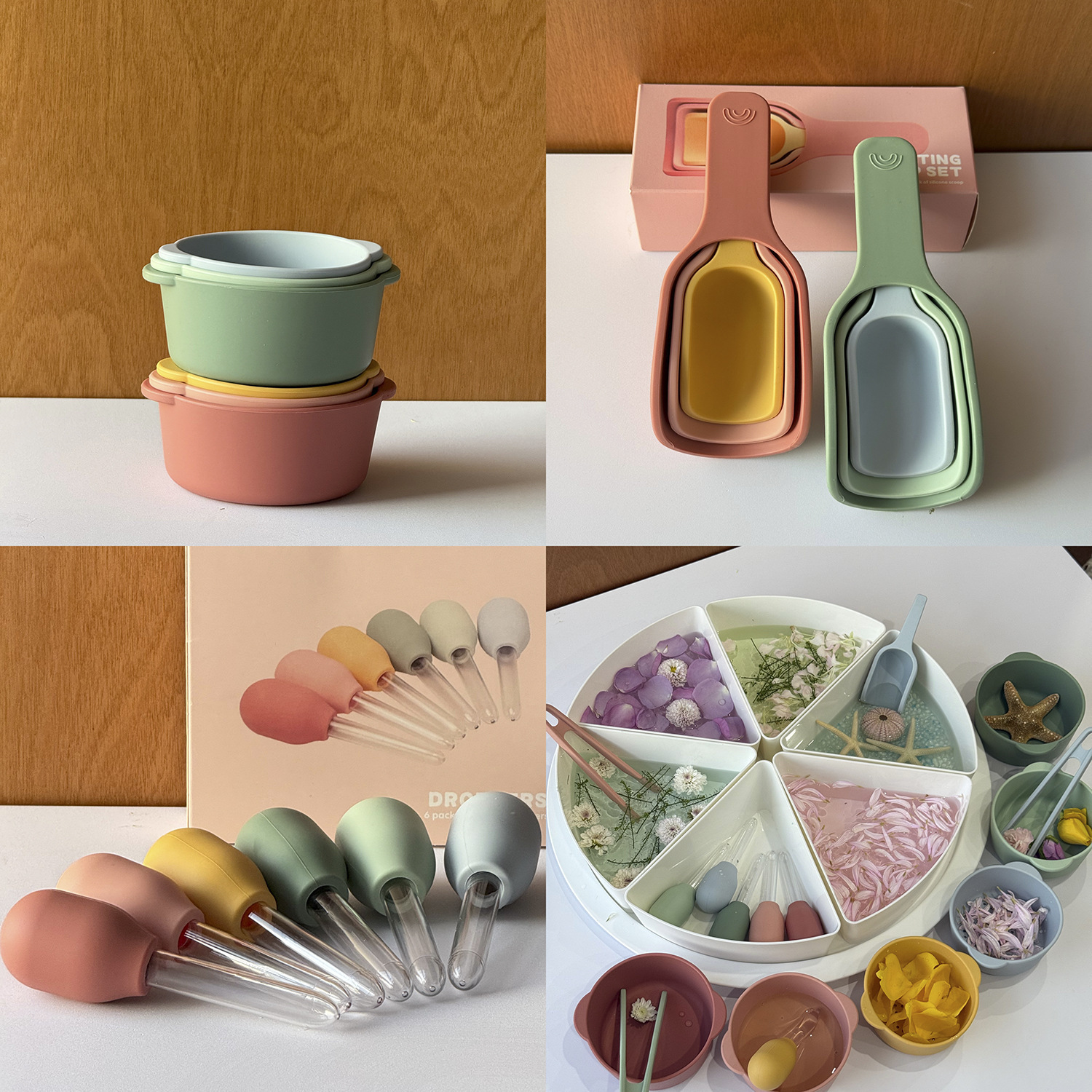 Montessori Sinnesbox mit Deckel und Einsätzen 2