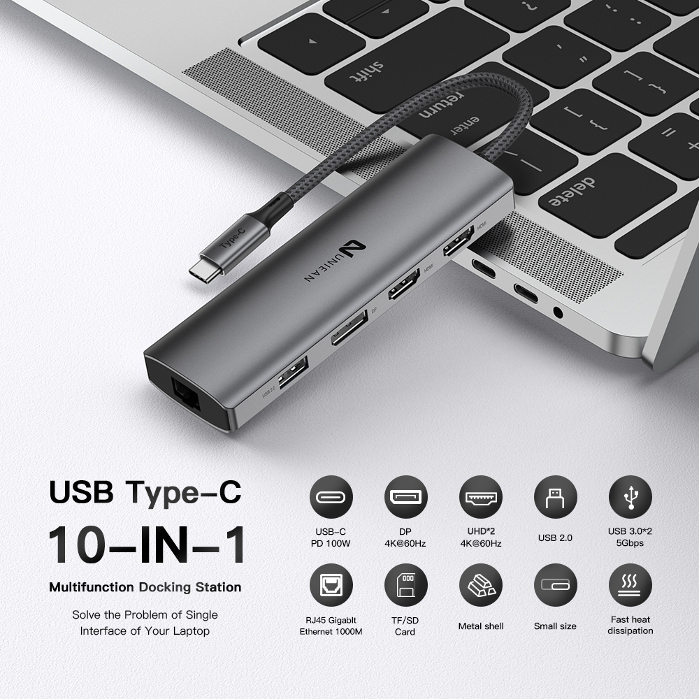 8-in-1 USB-C Hub mit UHD-Anschluss 2