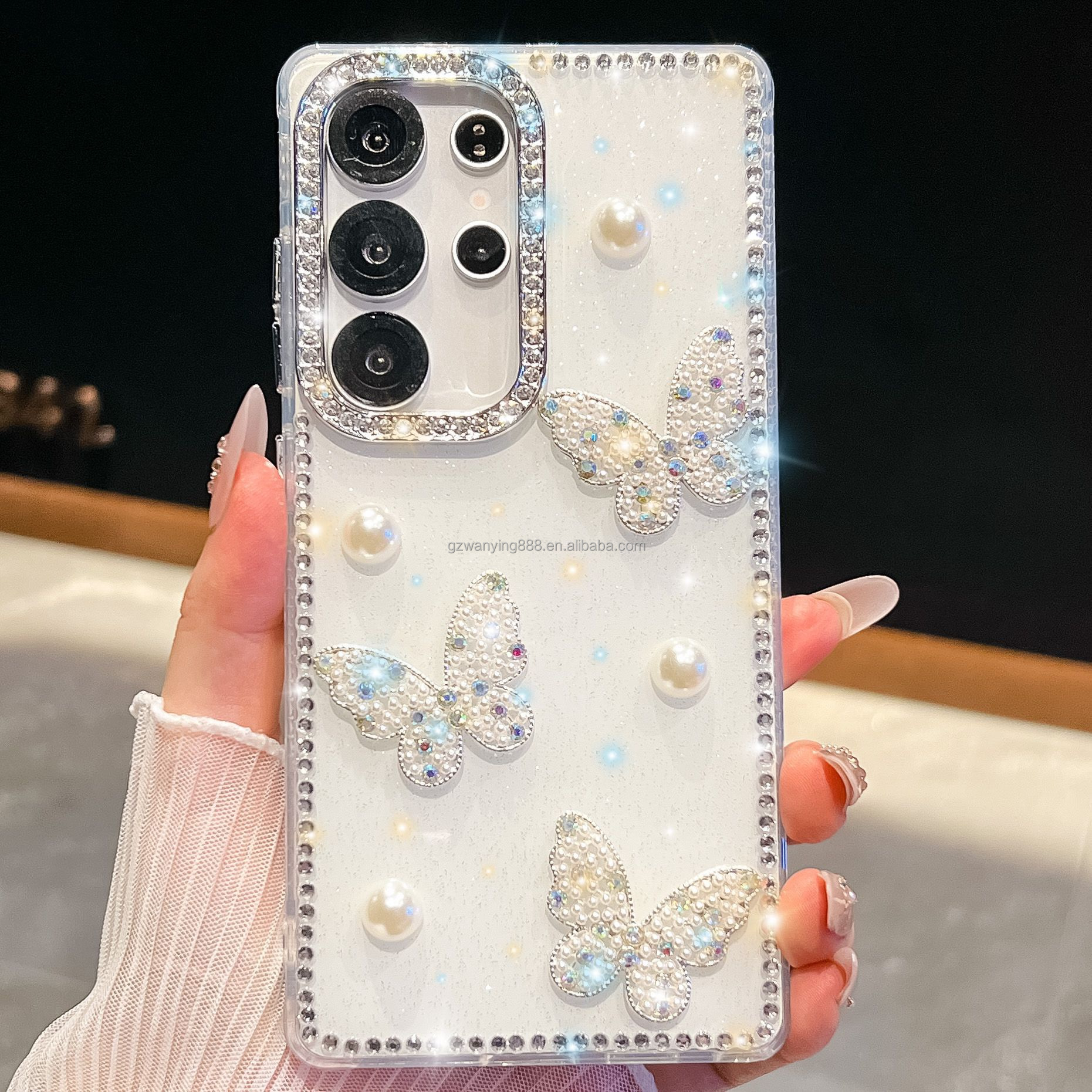 Glitzer-Handyhülle, stoßfest, mit Schutzcover 4
