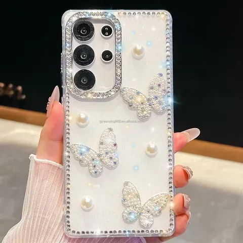 Glitzer-Handyhülle, stoßfest, mit Schutzcover