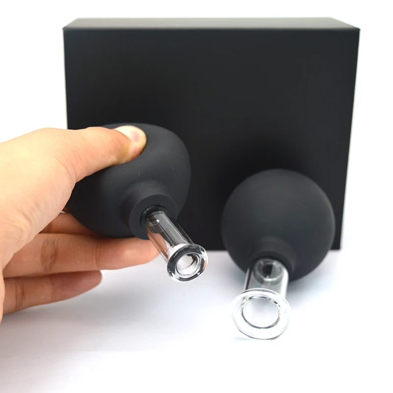 Gläser-Schröpfset aus Glas mit Massageball 3