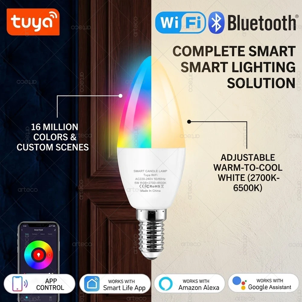 Smart-LED-Kerzenlampe