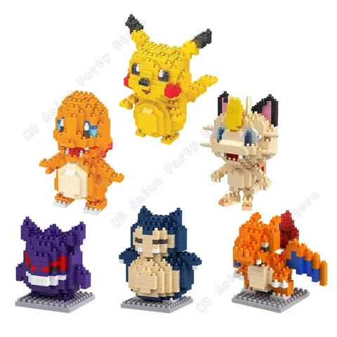 Pikachu Gengar Charizard Mini-Bausteine