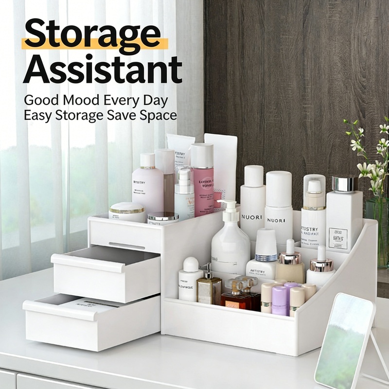 Eleganter Schminktisch Organizer mit Schubladen 3