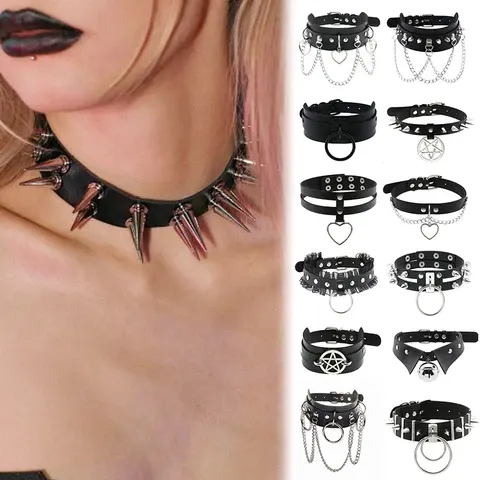 Nieten-Choker Halskette