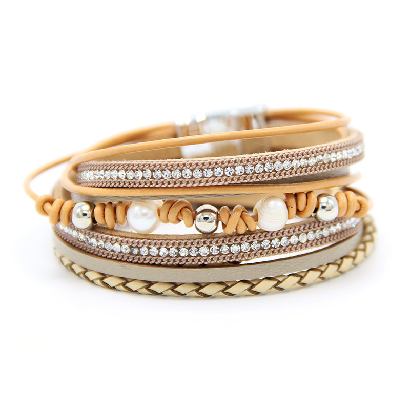Perlen-Lederarmband