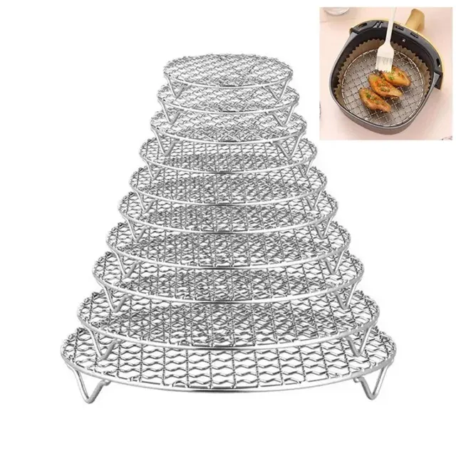 Runder Edelstahl Stapel-Rack für Luftfritteuse 1