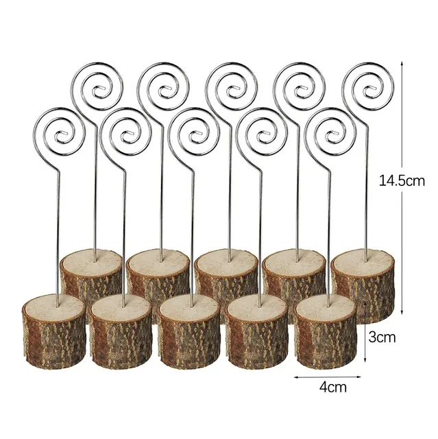 Holz-Baumstumpf-Tischkartenhalter 2