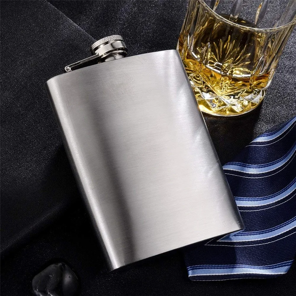 Edelstahl-Flachmann mit Trichter, 1–10 oz 3