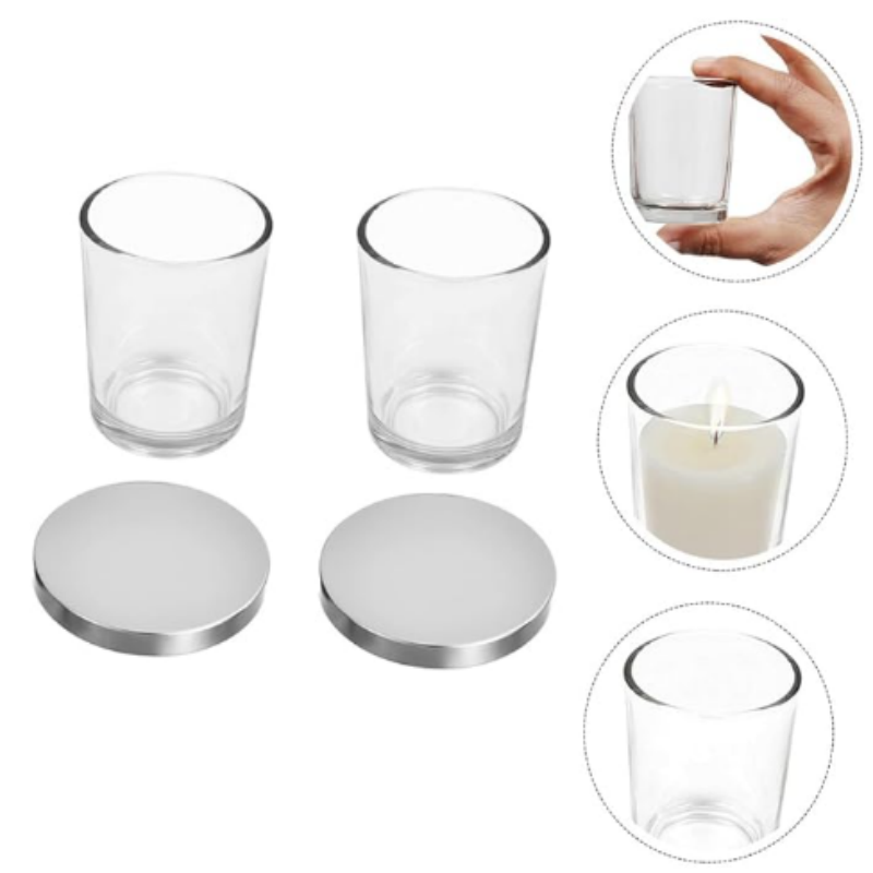 Handgefertigte Sojakerze im Naturglas