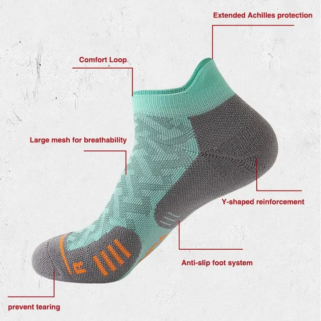 Gepolsterte Marathon-Laufsocken, kurzer Schaft 4