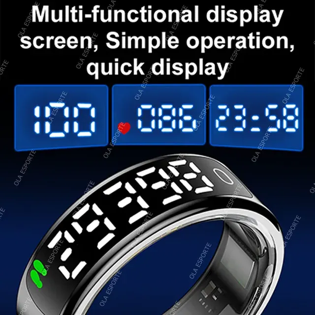 Wasserdichter Smart Ring mit Herzfrequenzmesser 2