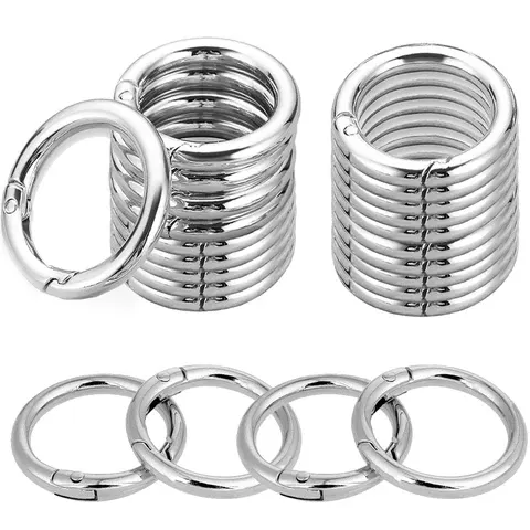 Runde Karabinerhaken 20er-Pack aus Metall