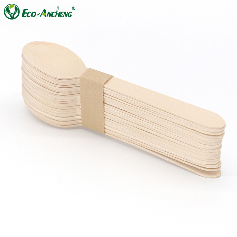Vintage Holzbesteck-Set Kompostierbar 16cm 3