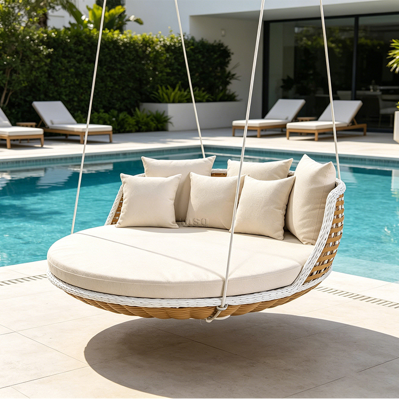 Rattan Hängebett mit Seil 4