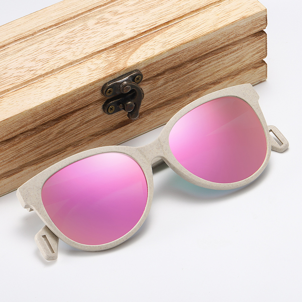 Vintage Weizenstroh-Sonnenbrille Damen 2