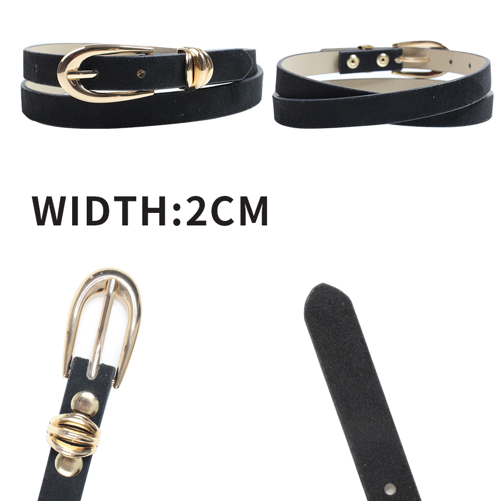 Schmaler Wildleder-Gürtel mit Legierungsschnalle 4