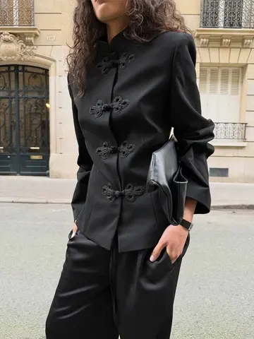 Damen-Blazer mit Knopfleiste