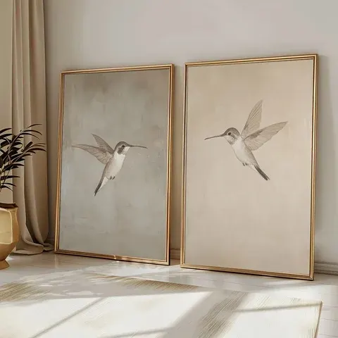 Vogel-Leinwand-Wandbild-Set