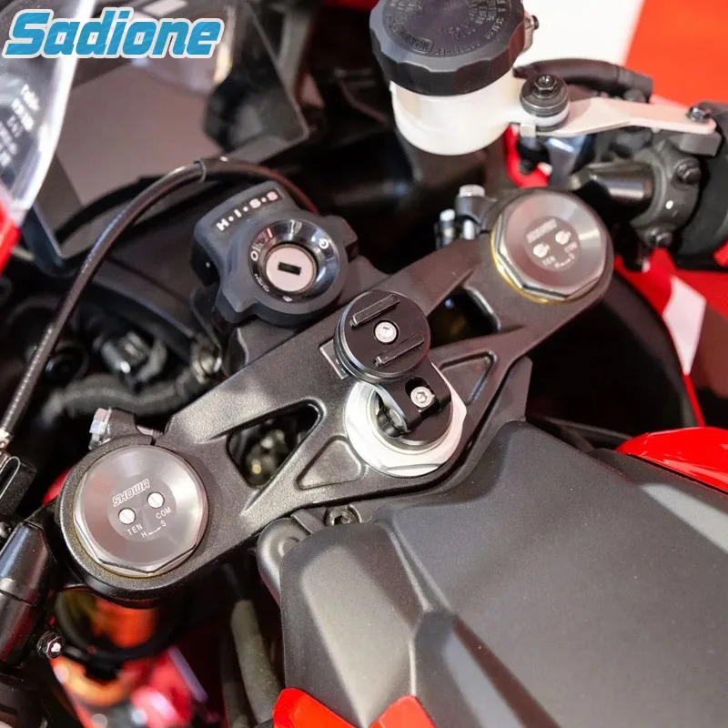 Motorrad-Handyhalter für Gabel und Lenker 4