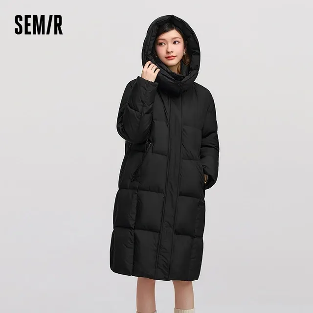 Damen-Daunenjacke lang 2