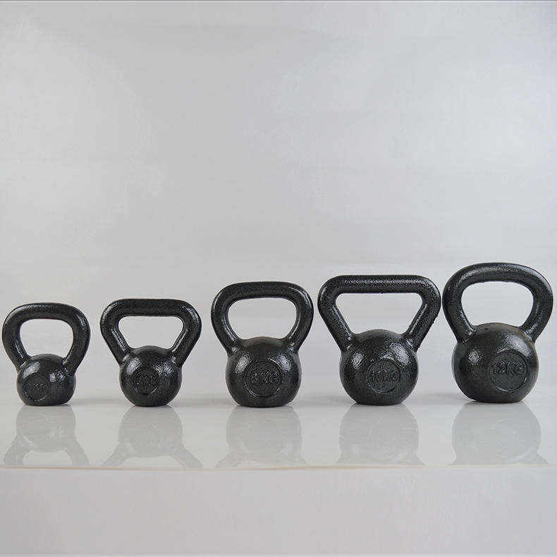 Schwarze Gusseisen-Kettlebell mit Pulverbeschichtung 2