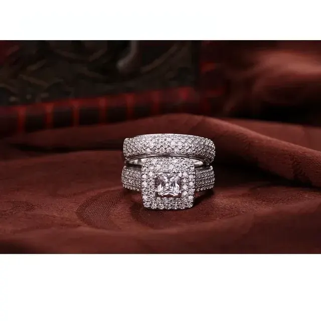 Verlobungsring aus 925er Sterlingsilber mit Zirkonia 2
