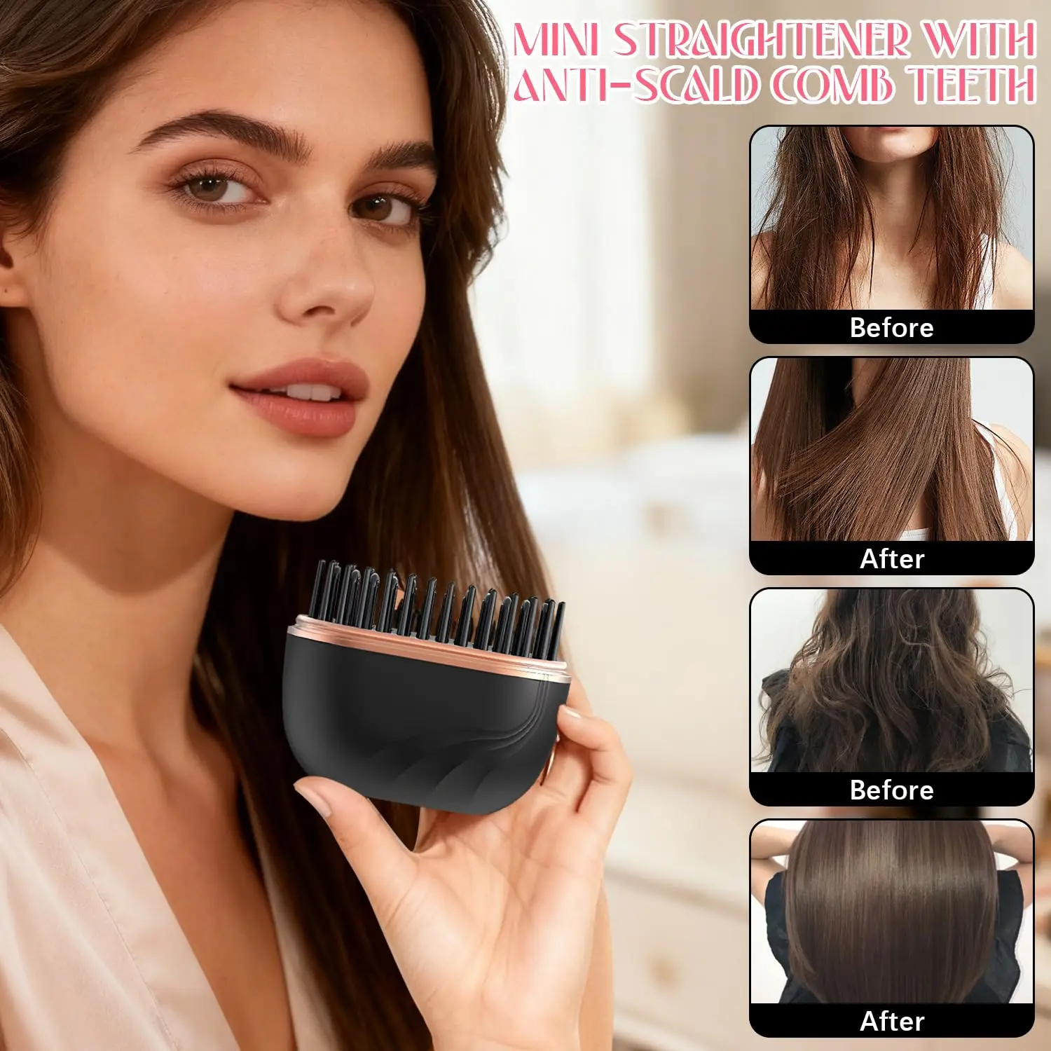 Kabelloser Mini-Haarglätter mit Schale 3