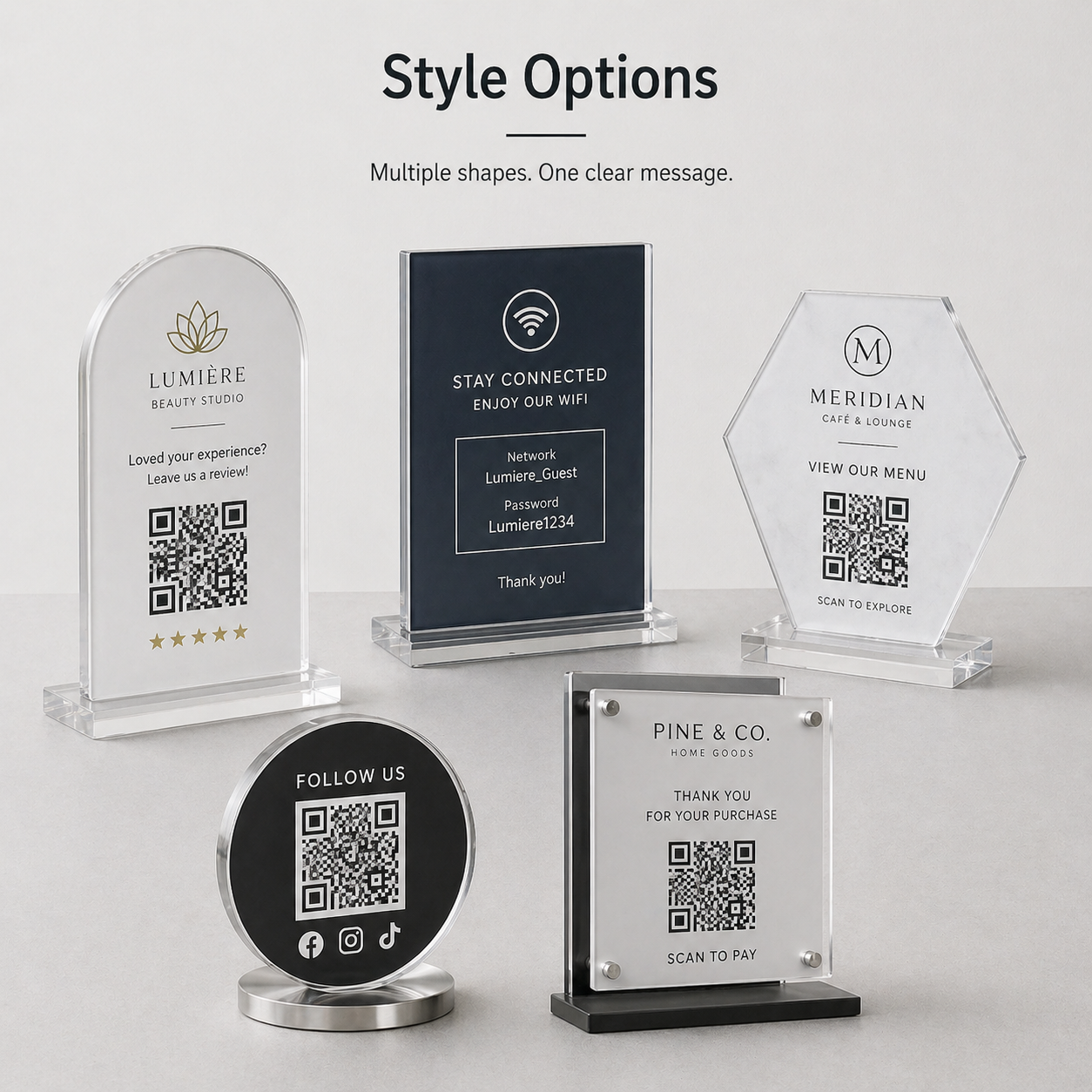 Acryl-Tischaufsteller für QR-Codes 4