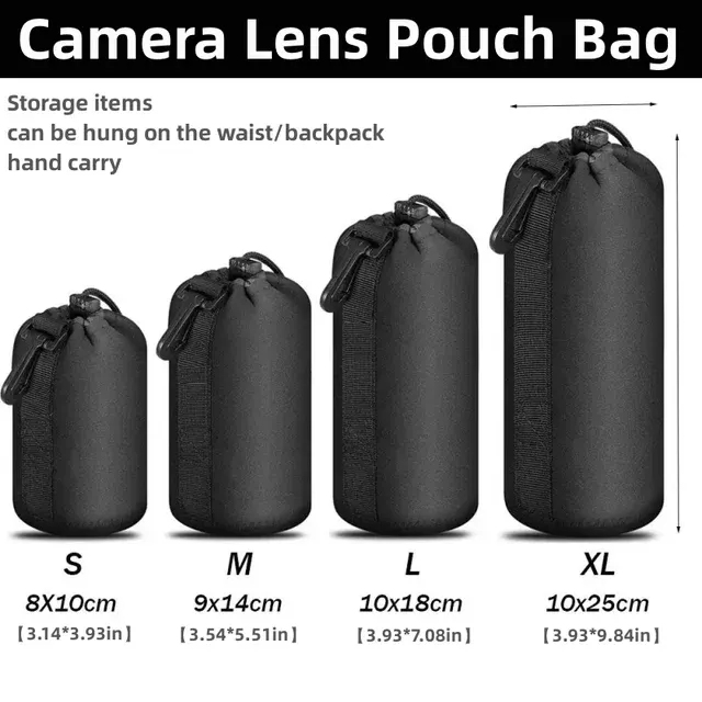 Wasserdichte Kameraobjektiv-Tasche mit Kordelzug 2