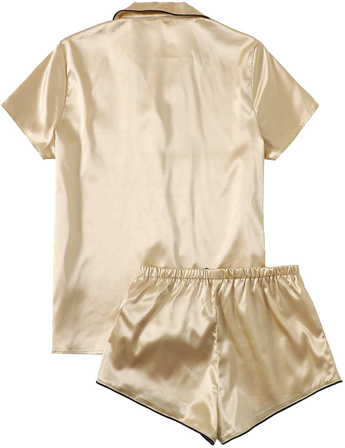 Atmungsaktives Satin-Seiden-Pyjama-Set für Damen 2