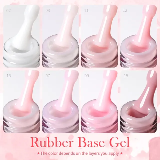 Milky Pink Gel-Nagellack mit Glitzer, 15 ml 3