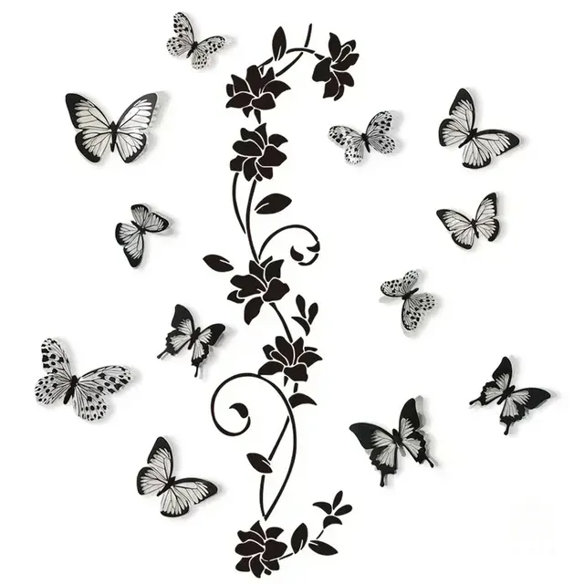 Abnehmbares 3D-Schmetterling-Wandtattoo 2