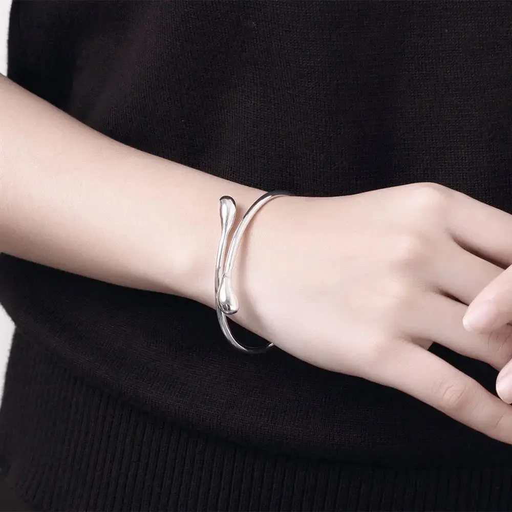925er-Silber Charm-Armband mit Wassertropfen 4