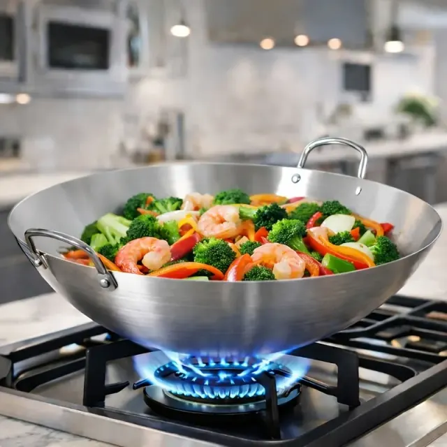 Edelstahl-Wok 2