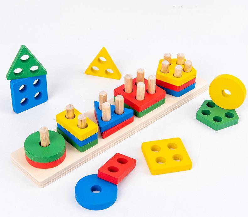 Schadstofffreie Holz-Stapelbausteine für Kleinkinder 2
