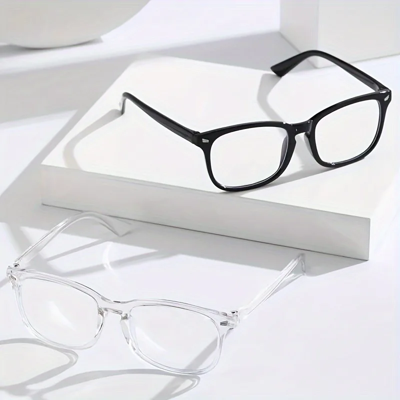 Leichte quadratische PC-Brille mit Klarglas 3