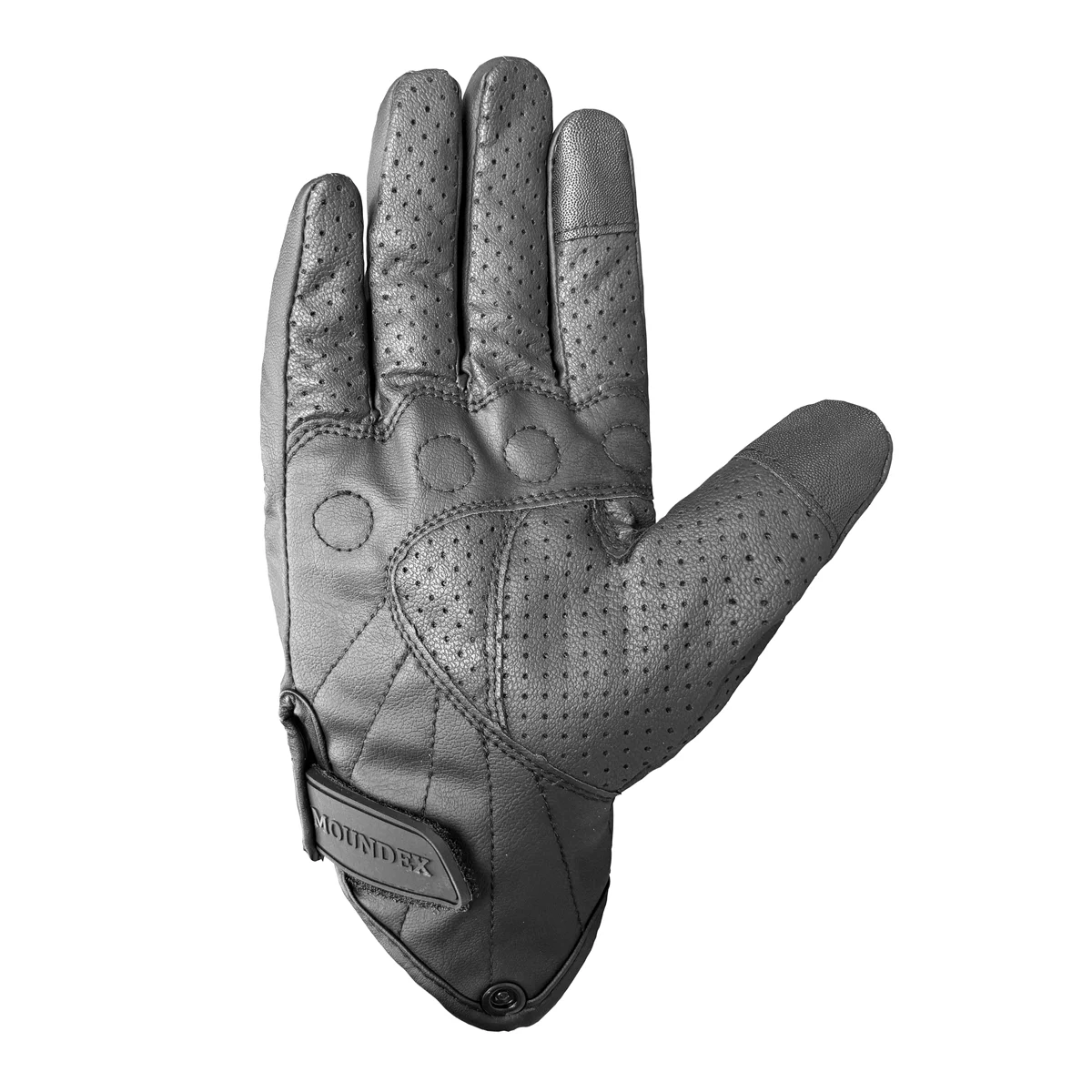 Perforierte Retro-Motorradhandschuhe aus Leder 2