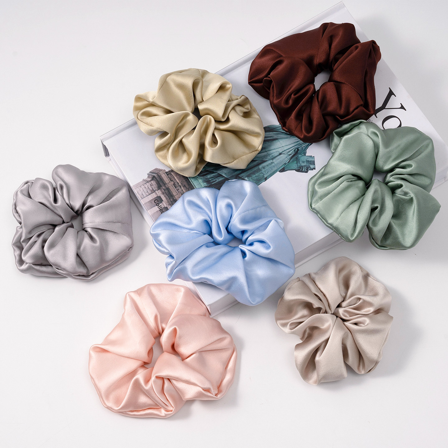 Seiden Haargummis Set aus 6A Satin 2